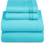 Hearth & Harbor Split King Size Sheets - 5 Piece Bed Sheet Set, Hotel Luxury Double Brushed Bed Sheets - Extra Soft Bedding Sheets & Pillowcases, Split King, Beach Blue