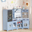 Arlopu Kids Corner Play Kitchen, Ultimate Interactive Wooden Kitchen Playset with Lights & Sounds, Cooking Toy Set with Stove, Range Hood, Sink, Faucet, Ice Maker & Washing Machine
