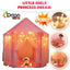 Princess Castle Playhouse Tent for Girls with LED Star Lights – Indoor & Outdoor Large Kids Play Tent for Imaginative Games – Princess Tent, 230 Polyester Taffeta. Pink 55"X53".