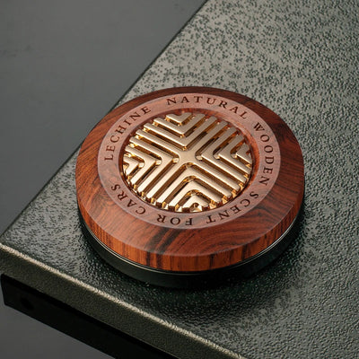 Wood+Metal Car Air Freshener Luxury Simple Design Car Perfume Vintage Good Smell Car Ornament Fragrance