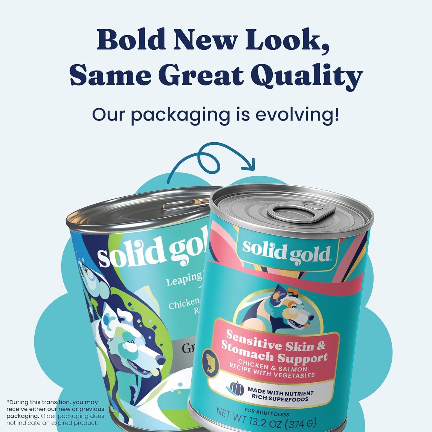 Solid Gold Sensitive Stomach Wet Dog Food for Adult & Senior Dogs - Grain Free Wet Dog Food W/Real Chicken, Salmon, Probiotics & Superfoods for Gut Health & Sensitive Stomach Support -6Ct 12.5Oz Cans
