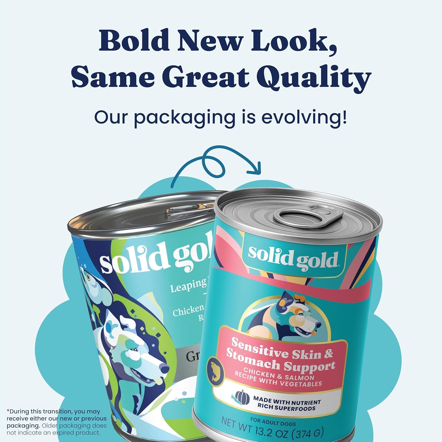 Solid Gold Sensitive Stomach Wet Dog Food for Adult & Senior Dogs - Grain Free Wet Dog Food W/Real Chicken, Salmon, Probiotics & Superfoods for Gut Health & Sensitive Stomach Support -6Ct 12.5Oz Cans