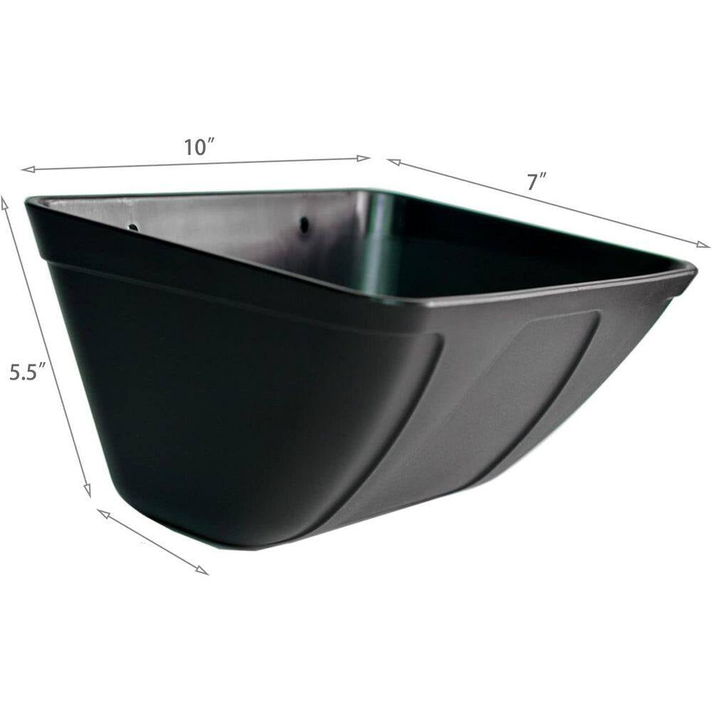Hanging Feeder Trough for Poultry Goat Sheep Deer and Small Livestock PP Plastic Easy Mounting Feed Container