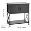 Aquarium Stand, 29 Gallon Fish Tank Stand, 28.7 X 16.5 X 30 in Steel and MDF Turtle Tank Stand, 242.5 Lbs Load Capacity, Reptile Tank Stand with Storage Cabinet and Embedded Power Panel, Black