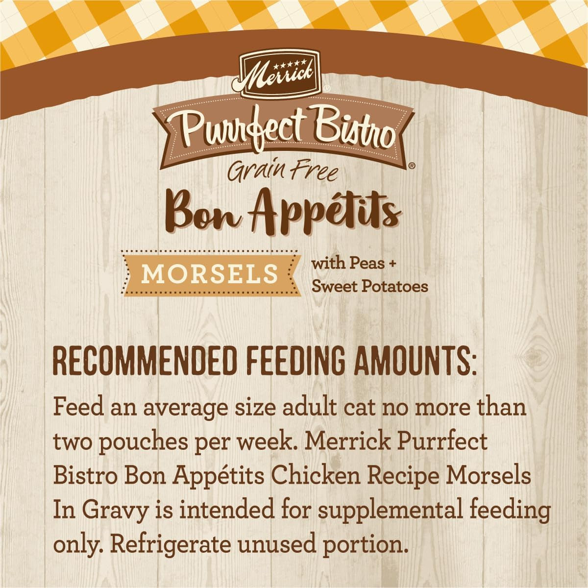 Merrick Purrfect Bistro Bon Appetits Grain Free Wet Cat Food Chicken Recipe Morsels in Gravy - (Pack of 24) 3 Oz. Pouches