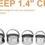 Ineibo Fluted Edge Biscuit Cutter Set - round Circle Scone, Pastry, and Dough Cutters for Baking, Dumpling Skin, and Fondant