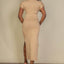 Tie Front Short Sleeve Side Slit Dress