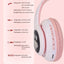 TCJJ Kids Wireless Headphones Cat Ear LED Light up Bluetooth Foldable Headphones over Ear W/Microphone for Online Distant Learning (Pink)