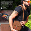 Disc Golf Bag | Frisbee Golf Bag | Easy to Carry | Lightweight Fits up to 10 Discs | 16 Oz Waxed Canvas Sturdy Design | Belt Loop | Double Button Design | Bottle Holder