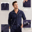 DAVID ARCHY Mens Pajamas Set Soft Cotton Notched Collar Pajamas for Men Long Sleeve Mens Sleepwear with Pockets & Front Fly