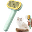 Cat Dod Pin Brush with Release Button,Cat Brush Pet Grooming Brush for Long&Short Haired Dogs Cats,Self Cleaning Slicker Brush Dog Hair Brush for Puppy Kitten Dog Massage and Removal of Loose Fur,Tangled Hair & Mats