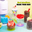 Hawaiian Shaved Ice Party Kit with 20 Syrup Flavors in 16Oz. Bottles, 200 Snow Cone Cups, 200 Spoon Straws, and 20 Pouring Spouts. Great for Birthday Parties. Allergy-Friendly
