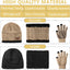 Loritta Winter Hats for Men, 3 PCS Fleece Beanie Scarf Gloves Set