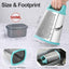 Ourokhome Cheese Grater with Handle, Stainless Steel Box Grater, 4 Side Kitchen Vegetable Shredder Slicer Zester with Container for Parmesan, Cabbage, Ginger, Lemon, Chocolate, Coconut (Teal Black)