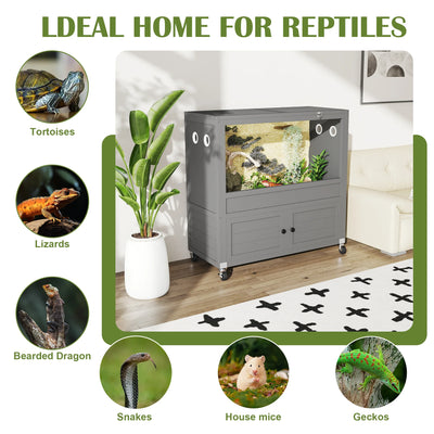 WAYTRIM 36 Gallon Reptile Terrarium with Stand