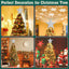 Christmas Tree Topper Lighted with 6 Patterns Projector, Christmas Tree Star Topper Built-In 3D Glitter LED Rotating Lights, Silver Tree Topper Christmas Decoration for Xmas Party Holiday