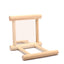 Bird Mirror Wooden Hanging Swing Interactive Play Toys for Small Parrot Budgies Macaw African Grey Parakeet Cockatiel Conure Lovebird Cage Accessories