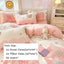 Pink Strawberry Duvet Cover Set Fluffy Kawaii Cartoon Comforter Cover Soft Kids Twin Size Bedding Set (Strawberry)