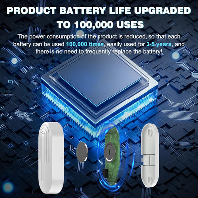 Door Chime,Sanjie Wireless Door Sensor Chime When Door Opens,Door Entry Alarm Chime for Business/Home/Kids,500 FT Range,26 Chimes 5 Adjustable Volume, 2 Sensors + 1 Receivers