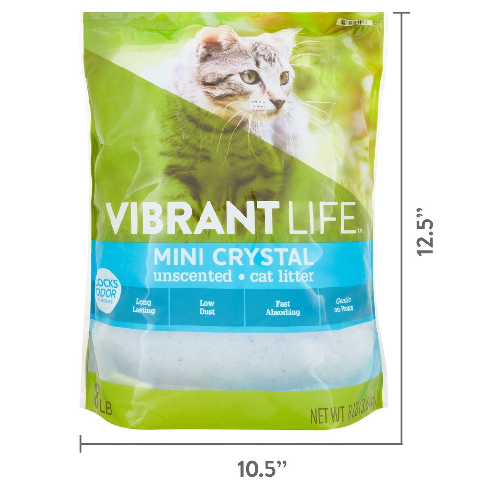 Vibrant Life Mini Crystal Unscented Cat Litter, 8 Lb