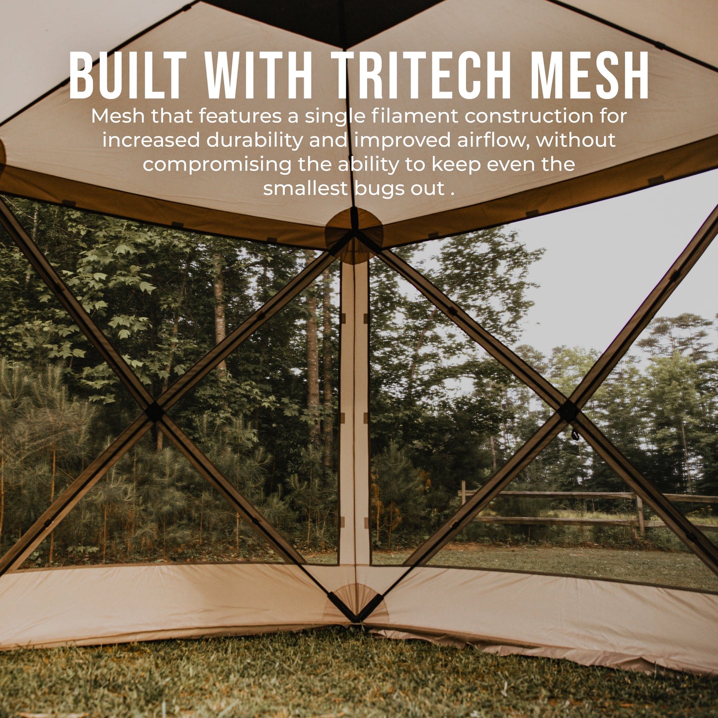 Gazelle Tents™, G6 6-Sided Portable Gazebo, Hub Screen Tent, Desert Sand, GG602DS
