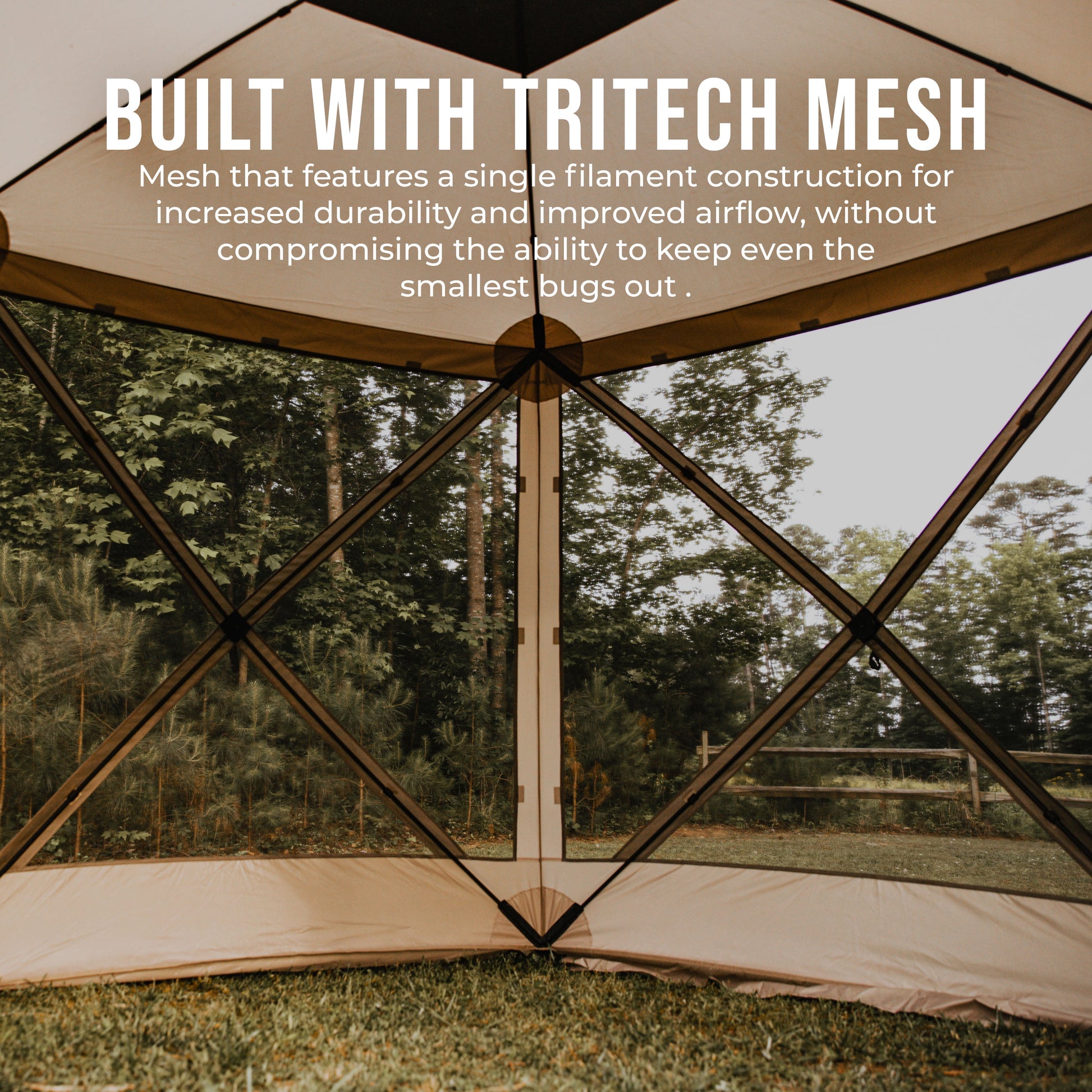 Gazelle Tents™, G6 6-Sided Portable Gazebo, Hub Screen Tent, Desert Sand, GG602DS