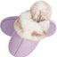 Jessica Simpson Womens Comfy Faux Fur House Slipper Scuff Memory Foam Slip on Anti-Skid Soleslipper