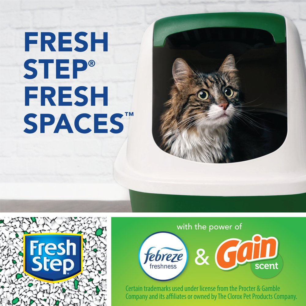 Fresh Step Clean Paws Cat Litter, Low-Tracking Clumping Litter with Febreze and Gain, 22.5 Lbs