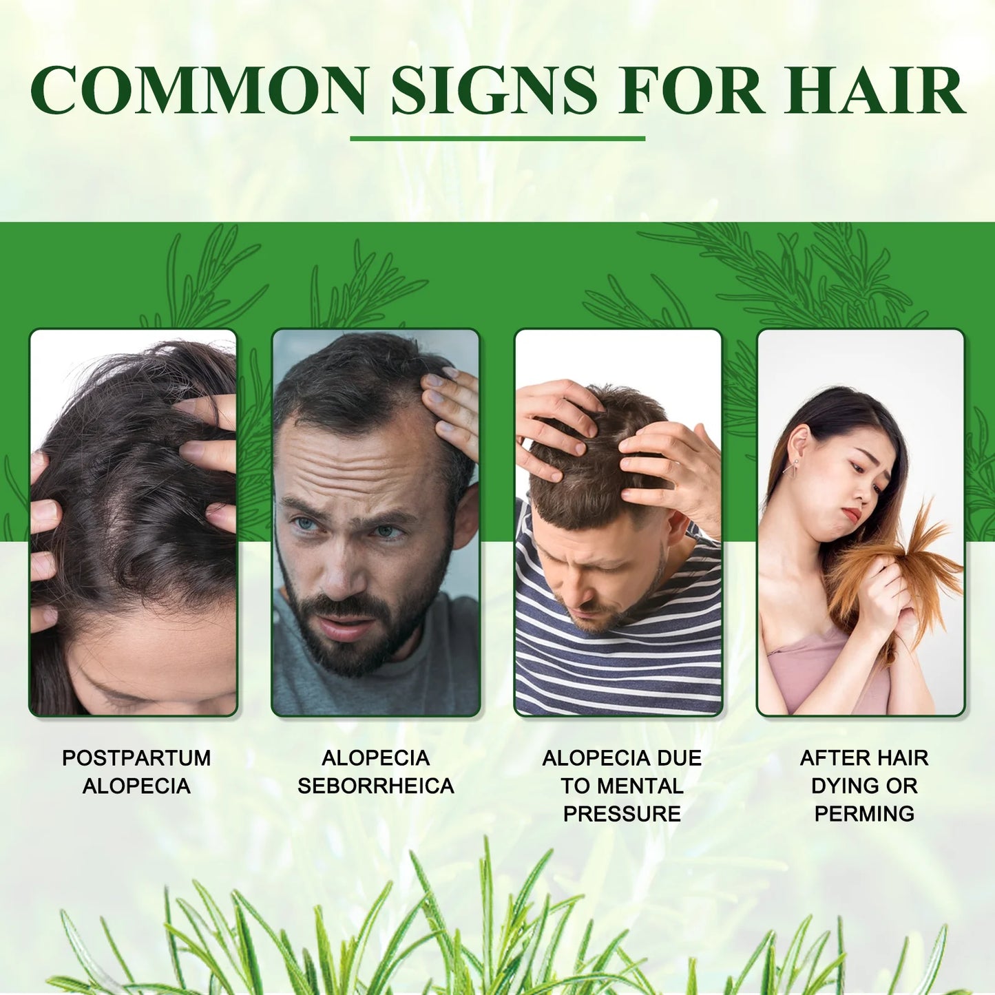 Aliver Rosemary Essential Oil for Hair and Skin Care, Massage Oil with a Silicone Massage Comb, Improve Scalp Blood Circulation,Promote Nutrient Absorption