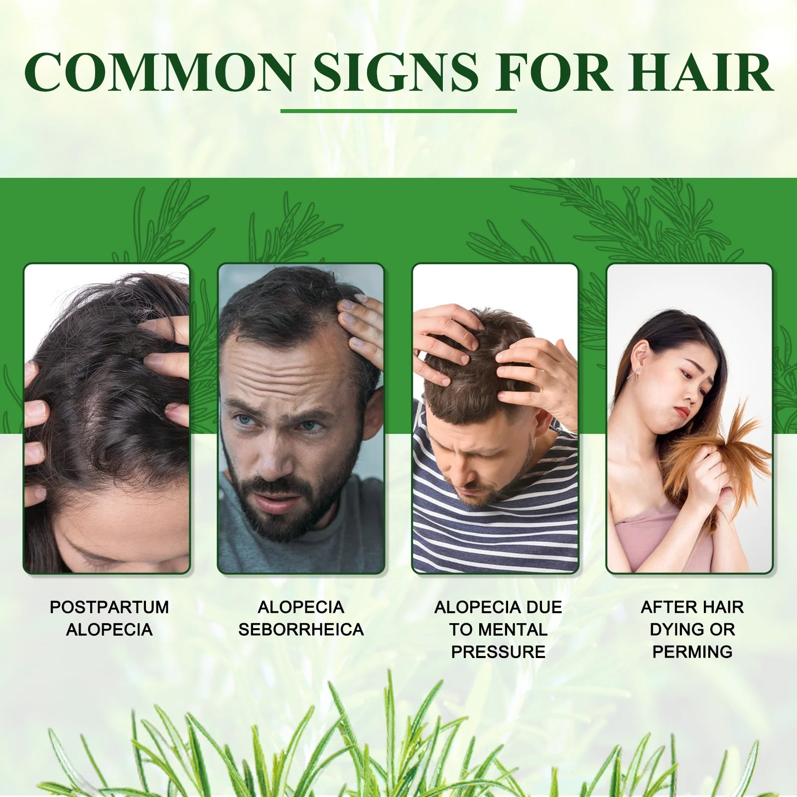 Aliver Rosemary Essential Oil for Hair and Skin Care, Massage Oil with a Silicone Massage Comb, Improve Scalp Blood Circulation,Promote Nutrient Absorption
