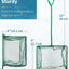 Pawfly Aquarium Fish Net with Braided Metal Handle Square Net with Soft Fine Mesh Sludge Food Residue Wastes Skimming Cleaning Net for Fish Tanks Small Koi Ponds and Pools