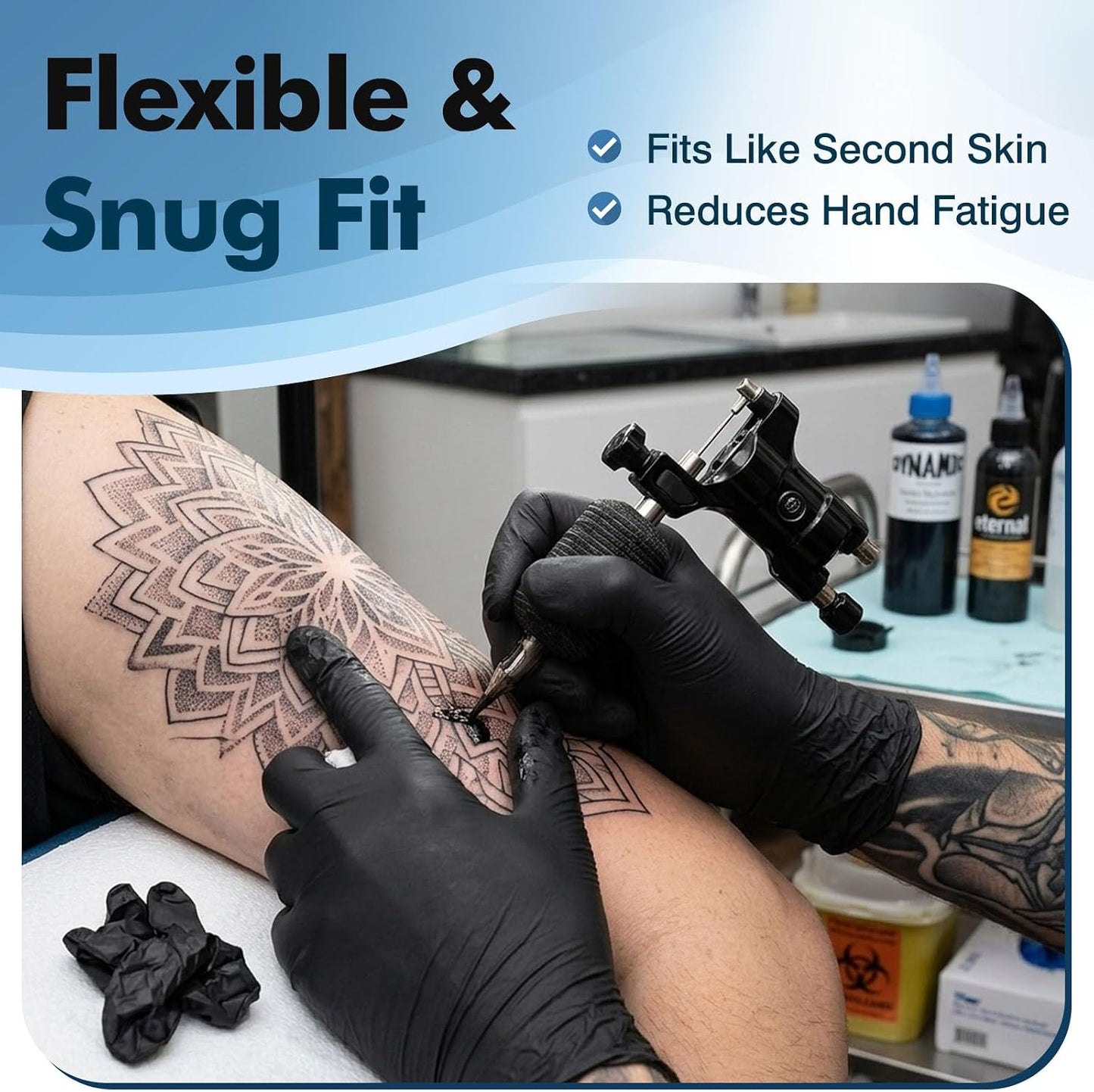 Fixwal 1200Pcs Black Nitrile Disposable Gloves, 4 Mil, Latex Free & Powder Free, Food Grade for Cooking BBQ Food Prep, Cleaning, Automotive, Salon - Bulk Size