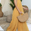 Ekaliy Women’S Sexy Summer Jumpsuit Halter Neck Sleeveless Chiffon Wide Leg Long Pant Jumpsuit Romper One Piece Outfits