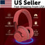 Wireless Bluetooth 5.1 Headphones over Ear LED Headset Stereo Noise Cancelling