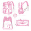 SANMADROLA Clear Backpack Heavy Duty Transparent Bookbag Teen Girlish Cute Bag Large Capacity See through Backpacks Stadium Approved Daypack for Middle School College Sport/Travel, Pink Butterfly