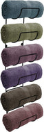 Sorbus Towel Rack Wall Mount – 6 Compartments of Black Metal Bathroom Towel Holder Set - Bathroom Organizer, for Gym Spa, Camper, Rv, Back of Door, Cabinet - Wine Rack Wall Mounted for Kitchen, Bar
