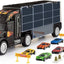 Toy Truck Transport Car Carrier - Toy Truck Includes 6 Toy Cars and Accessories - Toy Trucks Fits 28 Toy Car Slots - Great Car Toys Gift for Boys and Girls - Original by Play22Usa