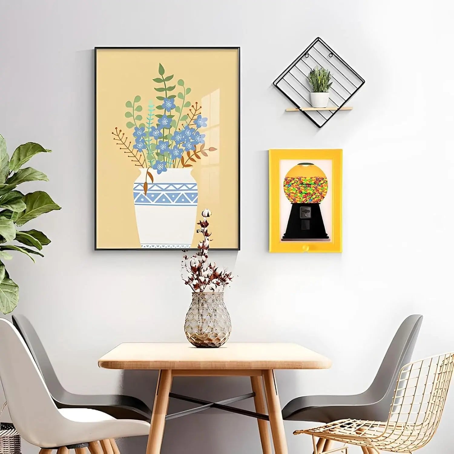 Viral Tiktok Candy Frame a Fun Wall-Mounted Dispenser for Your Home Candy Dispenser Picture Frame Handy Fast Distribution Candies, Nuts, Dog & Cat Treats Holiday Gifts Halloween Decoration Yellow Adults Decorative, Christmas Gift