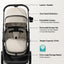 Mompush Wiz 2-In-1 Baby Stroller with Bassinet Mode, Reversible Seat and Large Canopy, Khaki, 22.3LB, Unisex
