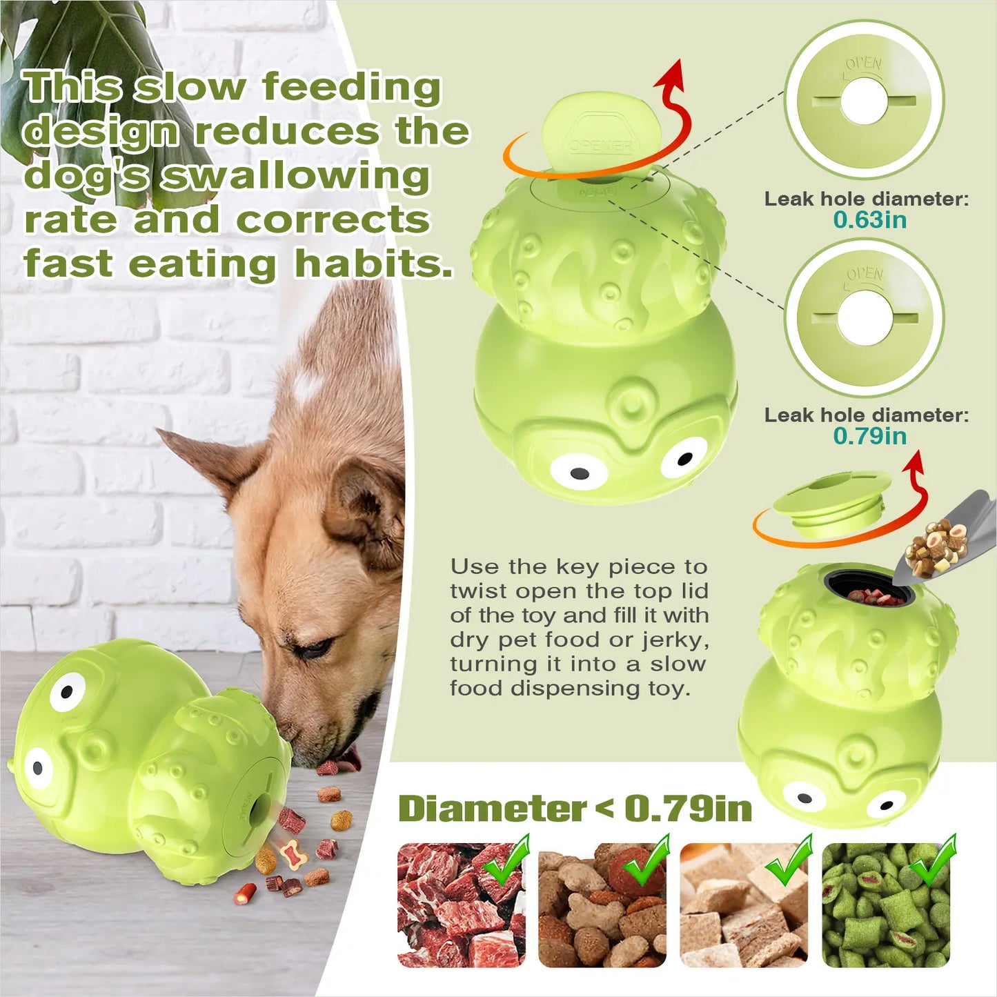 KADTC Dog Chew Octopus Toy - Puppy Stuffable Freezable Toy - Treat Food Dispensing Ball - Erichment Toys - Durable & Indestructible