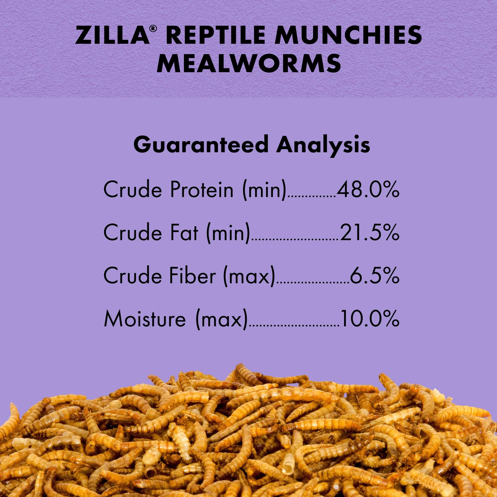 Zilla Reptile Munchies Mealworm Resealable Bag, 3.75 Ounces