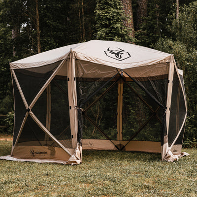 Gazelle Tents™, G6 6-Sided Portable Gazebo, Hub Screen Tent, Desert Sand, GG602DS