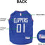 Pets First NBA LOS ANGELES CLIPPERS DOG Jersey, Small - Tank Top Basketball Pet Jersey
