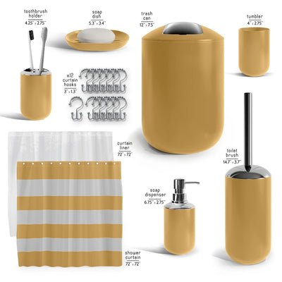 Hearth & Harbor 20 Piece Bathroom Accessories Set, Gold Bathroom Decor Set
