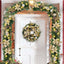 WANNA-CUL Pre-Lit 24 Inch Champagne Gold Christmas Wreath for Front Door