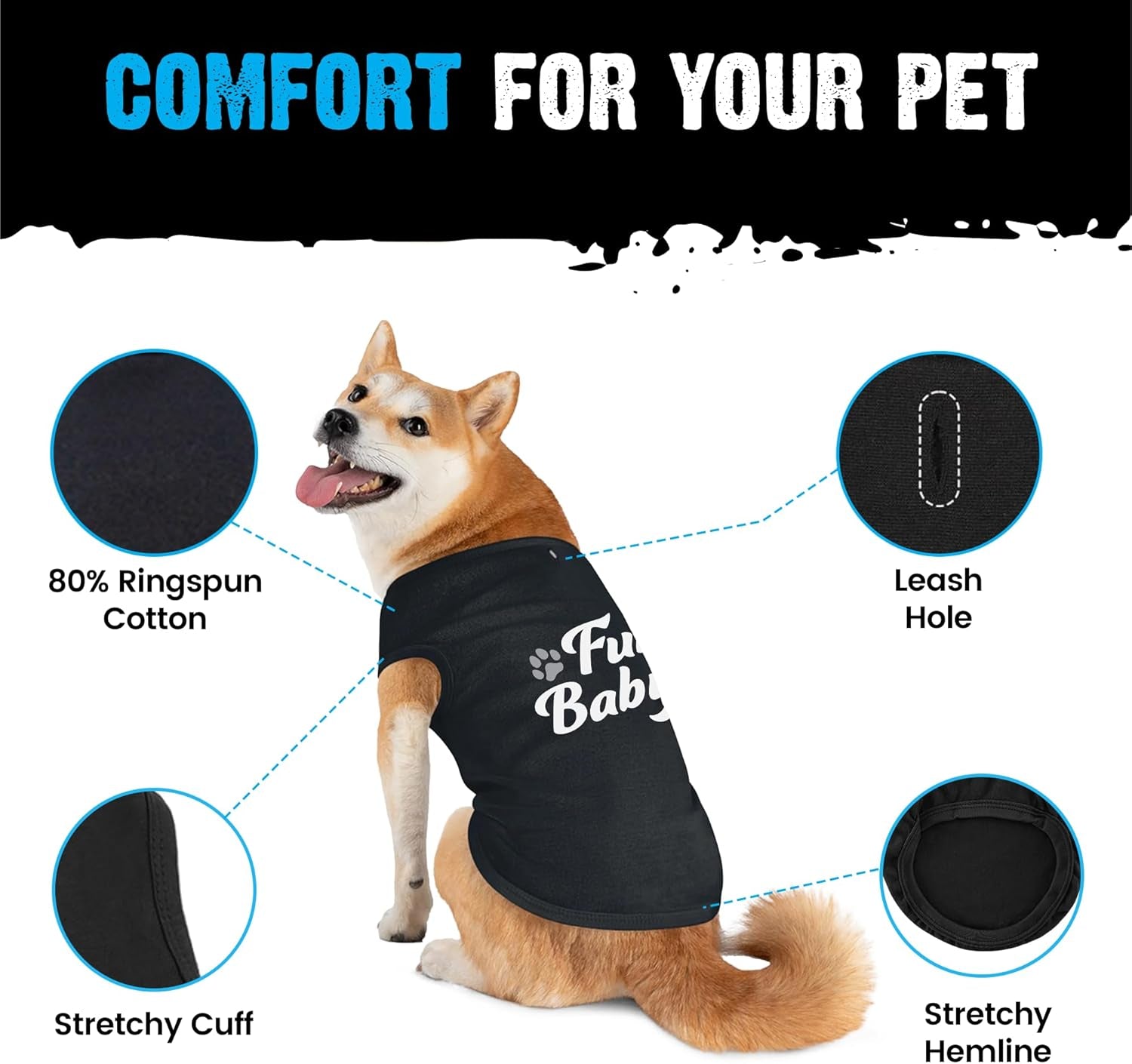 APPARELYN Dog and Owner Matching Clothes - Adorable Fur Mama Fur Baby Dog Matching Outfits with Owners - Soft Pet Clothes Black