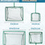 Pawfly Aquarium Fish Net with Braided Metal Handle Square Net with Soft Fine Mesh Sludge Food Residue Wastes Skimming Cleaning Net for Fish Tanks Small Koi Ponds and Pools