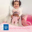 OUOZZZ Baby Doll Accessories with Black Doll, Bassinet, Blanket and Bottle | Interactive Pretend Playset for Social Emotional Learning, Educational Toy for 2 Year Old Girls