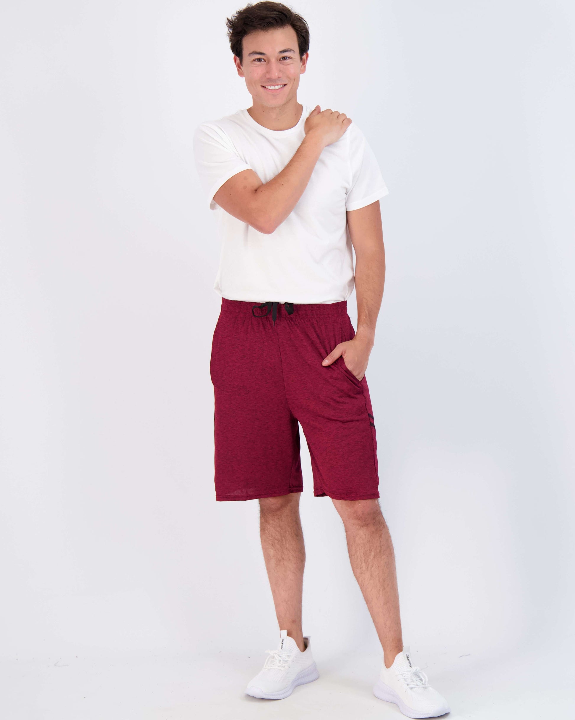 Real Essentials 5 Pack: Men'S Dry-Fit Sweat Resistant Active Athletic Performance Shorts