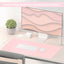 TOWWI Dual Sided Desk Pad, Large Desk Mat, Waterproof Desk Blotter Protector Mouse Pad, Leather Desk Pad Large for Keyboard and Mouse (36" X 17", Blue/Pink)
